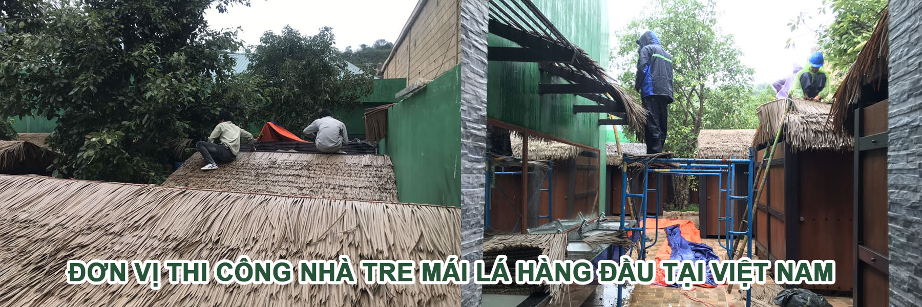 đơn vị thi công nhà tre mái lá